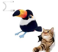 OLYGEE Flapping Bird Cat Toy Flying-Cat Toys 2026 New Simulated Flying Bird Toy, Interactive Flapping USB Rechargeable Contains Catnip (C)