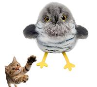 OLYGEE Flapping Bird Cat Toy, Interactive Rechargeable Toy with Touch Activated & Real Chirping Sounds for Indoor Cats (#A)