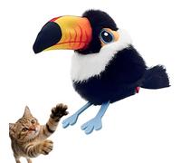 OLYGEE Flapping Bird Cat Toy, Interactive Rechargeable Toy with Touch Activated & Real Chirping Sounds for Indoor Cats (#C)