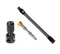 OLYGEE Flexible Shaft Extension, 1/2" Drive Flexible Socket Extension Bar, 360° Bendable Ratchet Rod for Impact Wrench, Spring Steel Flex Reach Tool for Automotive Repair Tight Spaces (Short Style)