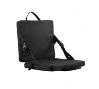 OLYGEE Folding Stadium Seats with Backrest Multipurpose Oxford Cloth Seat Pad with Pocket, Thick Cushion for Travel Camping Outdoor Lawn and Watching Football Games, Vamos (Black)