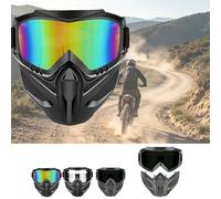 OLYGEE Full Face Goggles for Grass Cutting, Anti-Fog & Impact Resistant Mask - Reusable Mowing Face Shield for Riding, Welding, Trimming (Colorful,1pcs)