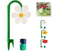OLYGEE Fun Sprinklers for Yard, 360°Rotating Dancing Flower Water Sprinklers for Yard, Funny Lawn Sprayer for Kids Dogs Playing Outside, Garden Irrigation Tool with Stable Base (White)