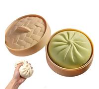 OLYGEE Giant Rainbow Dumpling Squishy - Stress Relief Sensory Toy for Adults & Kids, Soft Anxiety Fidget (Green)