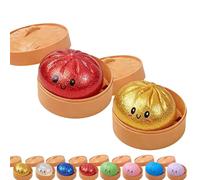 OLYGEE Glitter Dumpling Squishy Mystery Box, Crazy Fun Dumpling Squishy Stress Ball, Anxiety Relief Fidget (2pcs-e)