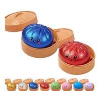 OLYGEE Glitter Dumpling Squishy Mystery Box, Crazy Fun Dumpling Squishy Stress Ball, Anxiety Relief Fidget (2pcs-f)