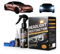 OLYGEE Headlight Restoration Kit, Car Headlight Cleaner, No Power Tools Needed Spray & Wipe, Restores Clarity & Shine, Long-Lasting Protection for 2-3 Vehicles, Like-New Look in Minutes (2pcs)