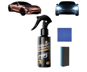 OLYGEE Headlight Restoration Kit, Car Headlight Cleaner, No Power Tools Needed Spray & Wipe, Restores Clarity & Shine, Long-Lasting Protection for 2-3 Vehicles, Like-New Look in Minutes (1pcs)