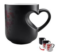 OLYGEE Heart Mug-Color Changing Coffee Mugs Thermochromic Magic Reveal Design Fun Novelty Coffee Cup for Valentine's Day Christmas and Mother's Day Gifts