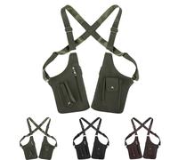 OLYGEE Heritage Shoulder Bag Underarm Shoulder Bag for Men Adjustable Leather Crossbody Sling Pack Anti-Theft Concealed Carry for Travel Commute & Outdoor (Green)