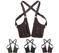 OLYGEE Heritage Shoulder Bag Underarm Shoulder Bag for Men Adjustable Leather Crossbody Sling Pack Anti-Theft Concealed Carry for Travel Commute & Outdoor (Brown)