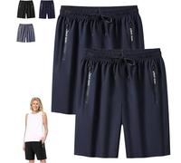 OLYGEE ICY Shorts for Women Over 50, 2026 New Ice Silk Stretch Quick-Dry Short (Blue*2,3TG)