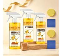 OLYGEE Natural Micro-Molecularized Beeswax Spray, Beeswax Wood Polish and Cleaner Spray, Natural Formula for Living Rooms, Kitchens, Wood Floors (3pcs)
