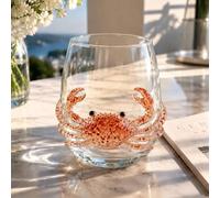 OLYGEE Ocean Mug, Handcrafted Borosilicate Octopus Mug, Artistic Octopus Wine Glass, Decorative Octopus Glassware for Coffee Tea Cocktails Coastal Home (D)