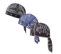OLYGEE Paisley Cooling Headscarf Cap, Lightweight Sweat Wicking Bandana, Motorcycle Helmet Liner Skull Cap for Men Women (A)