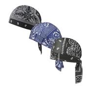 OLYGEE Paisley Cooling Headscarf Cap, Lightweight Sweat Wicking Bandana, Motorcycle Helmet Liner Skull Cap for Men Women (B)