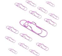OLYGEE Paper Clip Pen Holder-Paperclip Pen Holder for Notebook 15 Pcs Colors Heart Pen Clip Metal Pencil Clips for Students, Professionals, and Teachers (Pink)