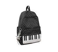 OLYGEE Piano Backpack, Polka Dot Backpack for Women Girls Cute Music Daypack with Nylon Design, Whimsical Bookbag for School Campus Travel and Daily Use (#C)