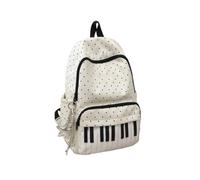 OLYGEE Piano Backpack, Polka Dot Backpack for Women Girls Cute Music Daypack with Nylon Design, Whimsical Bookbag for School Campus Travel and Daily Use (#A)