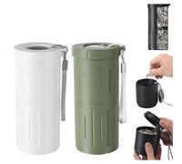 OLYGEE Portable Sunflower Seed Spit Cup, 2-in-1 Snack & Shell Holder, Mess-Free for Car & Sports (Green+White)