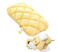 OLYGEE Puff Pillow Marshmallow Soft, Fluffy Cloud-Like Sleeping Pillow for Adults, Quilted Polyester Fiber Fill Bed Pillow for Side and Back Sleepers, 48x74cm 3 Loft Choice (Medium,#A)