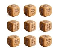 OLYGEE Quilter’s Decision Dice, Quilter’s Dice, Handmade Wooden Quilting Decision Dices with 6 Engraved Sewing Tasks, Fun Gift for Sewists, Craft Lovers to Add Excitement to Sewing Routine (9pcs)