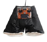 OLYGEE RC Transmitter Warm Hand Gloves, Windproof Warm Cover, Easy on/Off for FPV Drone Controller in Cold Weather (Black)