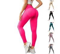 OLYGEE Resistance Band Leggings for Women Anti Cellulite Leggings, High Waisted Butt Lifting Tummy Training for Gym Workout (Pink,3TG)
