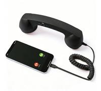 OLYGEE Retro Phone Handset,Vintage Phone Receiver with USB-C (Black) | vintage Phones handset for home office calls and meetings needing a comfortable retro handset