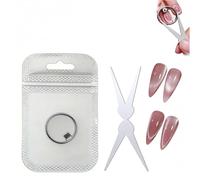 OLYGEE Ring Cat Eye Magnet for Nails, Nail Magnet Tool with Wide Beam & French Effect, Portable Hollow Circular for Home DIY, Beginner & Nail Artists (1pcs)