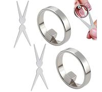 OLYGEE Ring Cat Eye Magnet for Nails, Nail Magnet Tool with Wide Beam & French Effect, Portable Hollow Circular for Home DIY, Beginner & Nail Artists (2pcs)