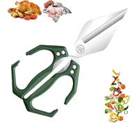 OLYGEE Seattleget Multifunctional Heavy-Duty Kitchen Shears, Professional Kitchen Scissors, Sharp Stainless Steel Poultry Scissors, Effortlessly Cut Through Chicken Bones, Meat, Seafood (Green,1pcs)