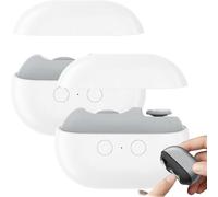 OLYGEE Smart Nail Clipper, 3-in-1 Electric Nail Trimmer and File, Integrated Shear/Grinding System, LED Safety Lighting, Nail Scraps Storage and Polishing (Write,2pcs)