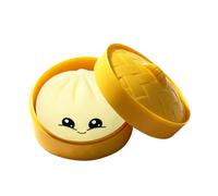OLYGEE Squishy Dumpling Glitter Dumpling Toy, Super Soft Slow Rising Stress Relief Fidget, Cute Bao Bun Design Sensory Plaything, Fun Stress Ball for Kids Adults, Desk Decor Calming Gift (#A)