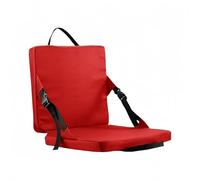 OLYGEE Stadium Seat Cushion with Back Support, Folding Padded Seat， Bleacher Cushion for Sports Events Soccer Field Beach Backyard Picnic Hiking (Red)