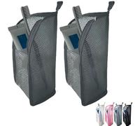 OLYGEE Standing Toiletry Bag, Foldable Clear Hanging Design, Large Capacity Waterproof EVA Travel Organizer for Toothbrush and Toiletries (Black)