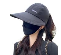 OLYGEE Sun Baseball Hat for Women Men, Wide Brim Outdoor Cap with Quick-Dry Breathable Mesh, Adjustable Lightweight Visor Hat for Hiking Beach Travel (#B)