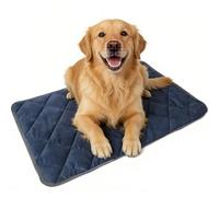 OLYGEE Thermal Reflection Pad for Dogs, Self Warming Dog Bed for Winter - Ultra Soft, Anti-Slip & Machine Washable for All Dogs & Cats (Dark Blue,Medium)