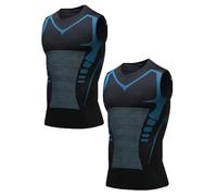 OLYGEE V-Boost V2 Shaping Tank Men, Quick-Drying Wicking Breathable Sleeveless Shirts, Feel the Power of Confidence (Black*2,m)