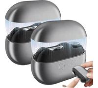 OLYGEE Vueeze Easyclip Smart Nail Clipper, 3-in-1 Electric Nail Trimmer and File, Integrated Shear/Grinding System, LED Safety Lighting, Nail Scraps Storage and Polishing (2pcs*Gray)