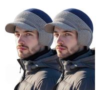 OLYGEE Windproof Thermal Cap with Visor - Fleece-Lined Winter Beanie for Ultimate Cold Protection & Style (# 2A)