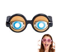 OLYGEE Winking Glasses, Kinetic Crazy Eyes Glasses with Manual Blink Action, Prank Stuff Silly Party Favors Costume (#A 1)