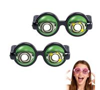 OLYGEE Winking Glasses, Kinetic Crazy Eyes Glasses with Manual Blink Action, Prank Stuff Silly Party Favors Costume (#D 2)