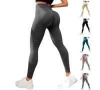 OLYGEE Women's 3D Compression Anti Cellulite Leggings, High Waisted Butt Lifting Tummy Training Control for Gym Workout (Dark Gray,TTG)