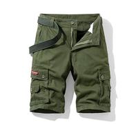 OlyljpinZ Hommes Short Cargo en Coton Casual Lâche Bermudas avec Multi Poche été Légers Pantalon Court Décontracté Sport Jogging Montagne Baggy Pants en Plein Air Pantacourt de Travail