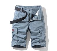 OlyljpinZ Hommes Short Cargo en Coton Casual Lâche Bermudas avec Multi Poche été Légers Pantalon Court Décontracté Sport Jogging Montagne Baggy Pants en Plein Air Pantacourt de Travail