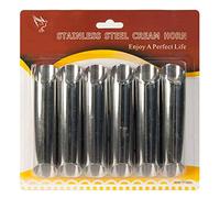 Olymp Cannoli Lot de 6 moules à gâteau traditionnels en acier inoxydable 12,5 cm x 2,5 cm