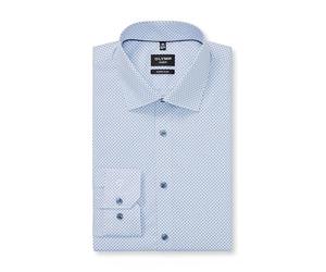 OLYMP Chemise à manches longues pour homme No. Six, impression rotative sur uni, 375 No 6 six - Super Slim (H16), 21 New York Kent-2, Blanc 00, 42