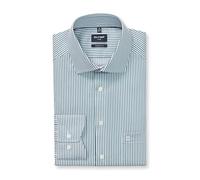 OLYMP Global Kent Luxor Chemise à manches longues pour homme, rayures romaines, coupe moderne, taille 470, taille 26,19, Vert 45, 43