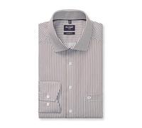 OLYMP Global Kent Luxor Chemise à manches longues pour homme, rayures romaines, coupe moderne, taille 470, taille 26,19, Marron 28., 43